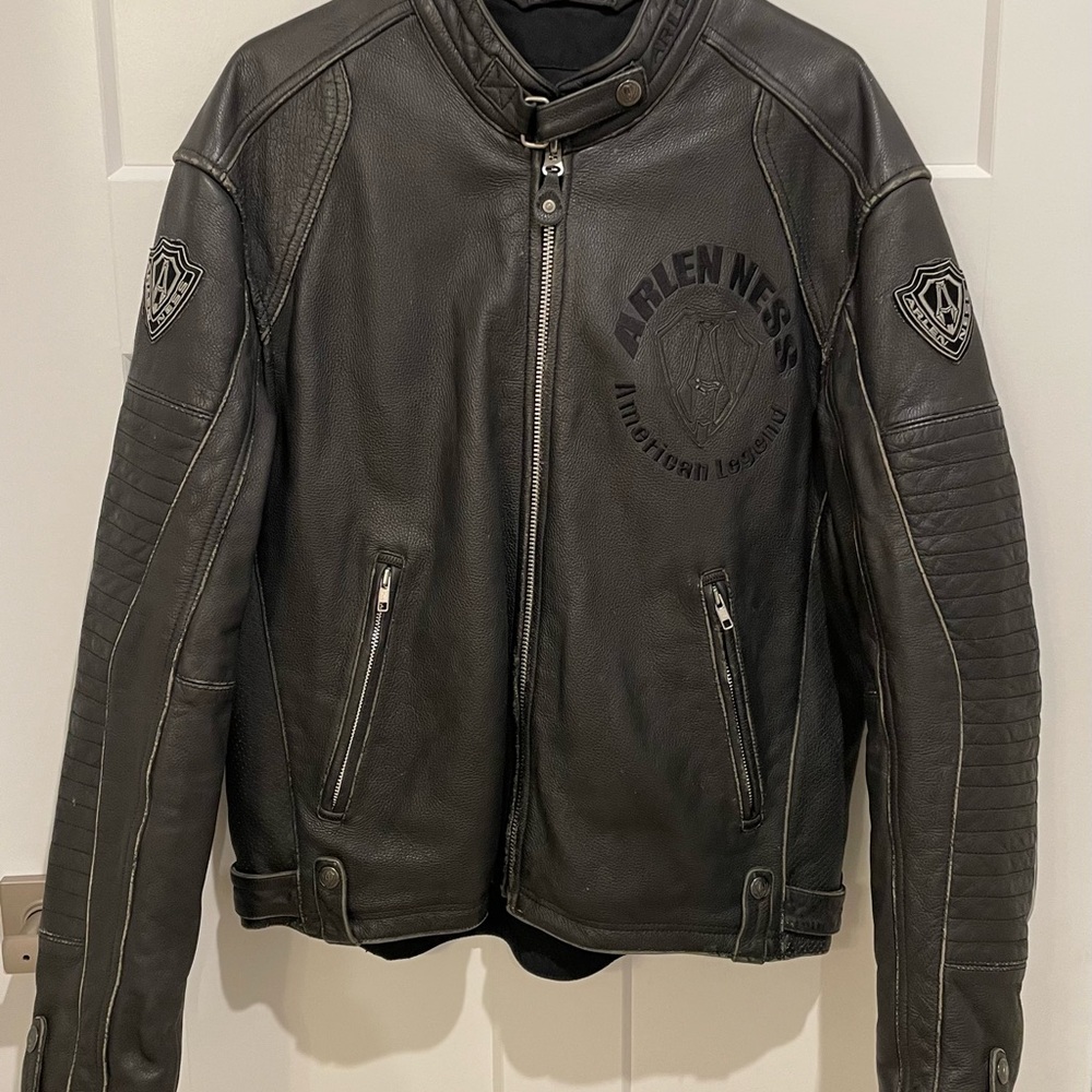 Arlen Ness Authentic Black Leather Jacket